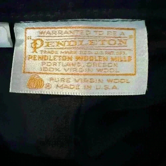 Pendleton Skirt 12 Black Pencil Virgin Wool Knee Length Lined Career Vintage. - Picture 4 of 11